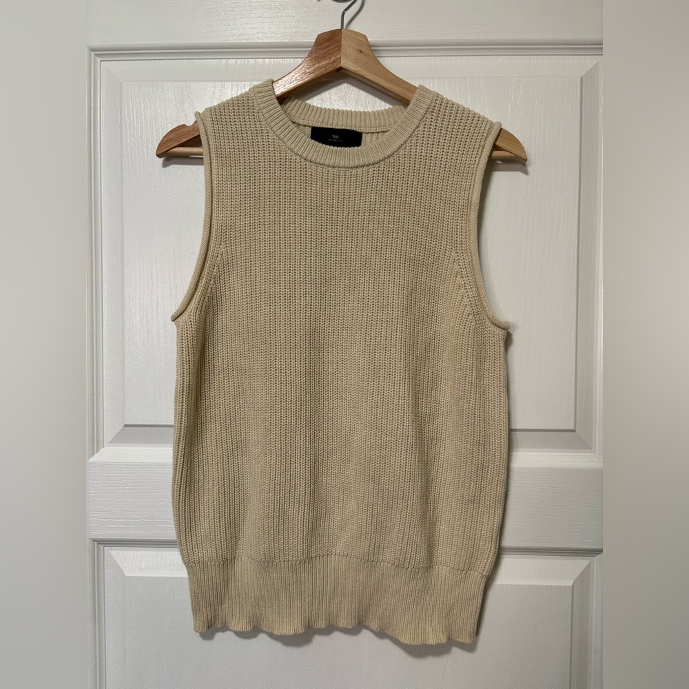 WITHBLACK Cream Knit Sweater Vest